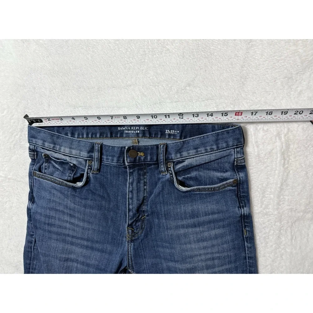 Banana Republic Traveler‎ Jeans Mens 32x31 Blue Slim Tapered Stretch